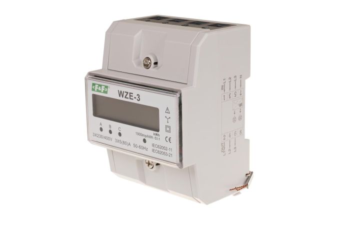Licznik zużycia energii, trójfazowy 80A MID