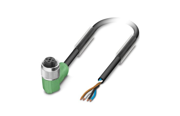 Kabel czujnika/urządzenia wykonawczego SAC-4P- 5,0-PUR/M12FR, 4-pinowy, czarno-szary (5m) | 1668247 Phoenix Contact