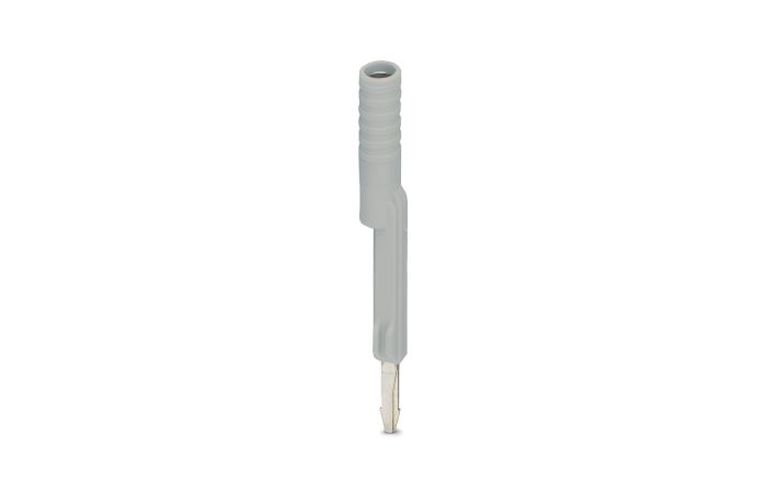 Adapter testowy do wtyków pomiarowych 4mm i złączek szynowych z podziałką od 8,2mm, szary | 3032790 Phoenix Contact