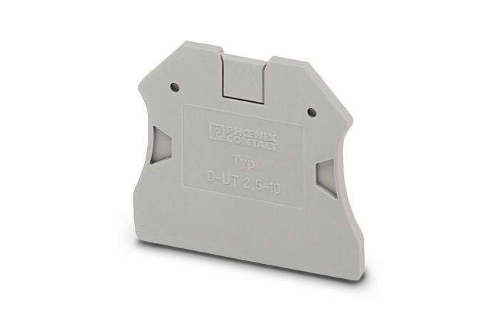 Pokrywa zamykająca D-UT 2,5/10, szara (opak.50szt) | 3047028 Phoenix Contact