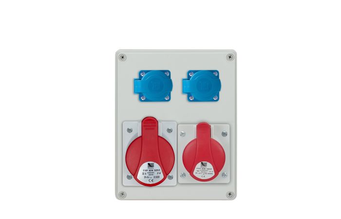 Rozdzielnica n/t R-BOX 200x250x150mm, 240 16A/5P 32A/5P 2x250V, IP44, biała | B.1098 Pawbol