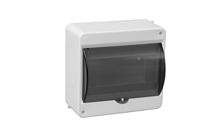 Obudowa S-8 z szybką dymną, szyna N+PE IP30 | C.2025 Pawbol