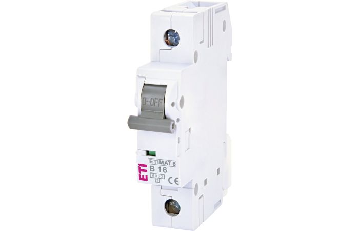 Wyłącznik nadprądowy 1P B 16A 6kA AC ETIMAT 6 | 002111516 Eti