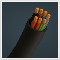 Przewód w izolacji gumowej H07RN-F (OnPD) 7x1,5 żo 450/750V BĘBEN | 5907702813141-B EK Elektrokabel