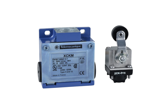 Wyłącznik krańcowy XCKM dźwignia z rolką termoplastyczną 1NC+1NO migowe M20 | XCKM115H29 Telemecanique Sensors