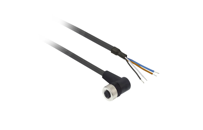 Złącze wtykowe żeńskie M12 kątowe 5m | XZCP1241L5 Telemecanique Sensors