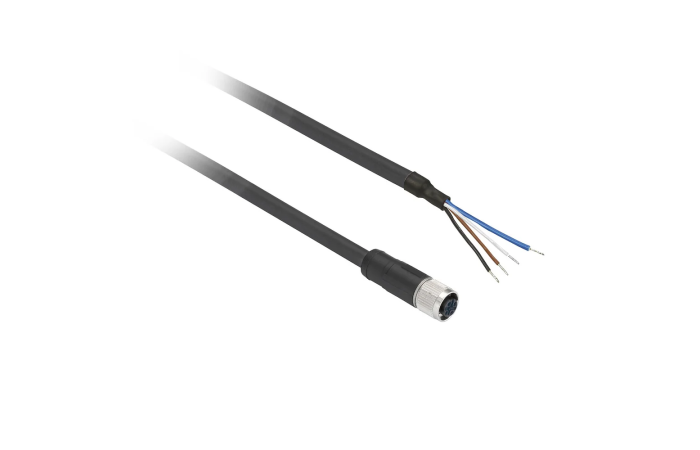 Złącze żeńskie M8 proste 4-pinowe kabel 5m PUR | XZCP0941L5 Telemecanique Sensors