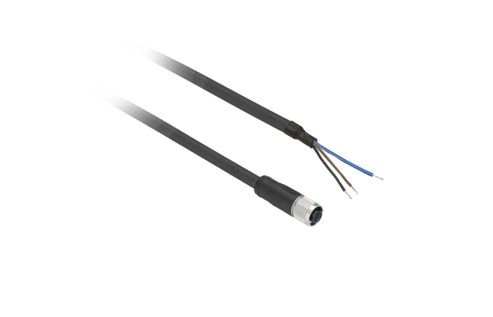 Złącze żeńskie M8 proste 3-pinowe kabel 2m PUR | XZCP0566L2 Telemecanique Sensors