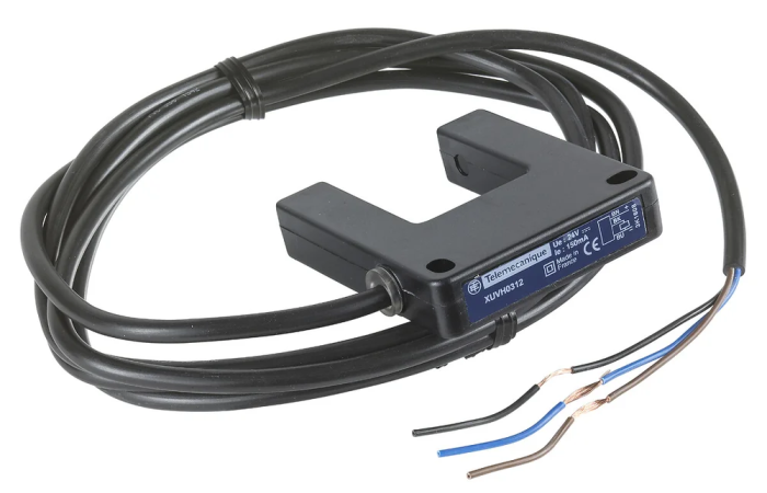 Czujnik fotoelektryczny widełki optyczne z wyjsciem PNP 1NO, 24V DC, kabel 2m, OsiSense XU | XUVH0312 Telemecanique Sensors