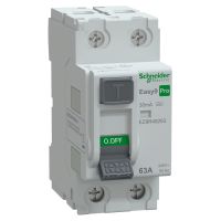 Wyłącznik różnicowoprądowy 2P 63A 30mA typ A. Easy9 Pro EZ9R-63-2-30-A | EZ9R49263 Schneider Electric