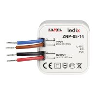Zasilacz LED dopuszkowy 14V DC 8W TYP: ZNP-08-14 | LDX10000029 Zamel