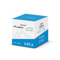 Kabel LAN FTP kat.6 305m drut CU szary CPR + FLUKE PASSED LANBERG | LCF6-11CU-0305-S Lanberg