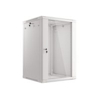 Szafa instalacyjna RACK wisząca 19" 18U 600X600 szara LANBERG (FLAT PACK) V2 | WF01-6618-10S Lanberg