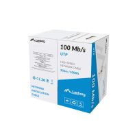 Kabel LAN UTP 100mb/s 305m drut CCA szary LANBERG | LCU5-10CC-0305-S Lanberg