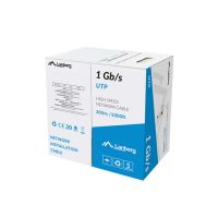 Kabel LAN UTP 1gb/s 305m drut CCA szary LANBERG | LCU6-10CC-0305-S Lanberg