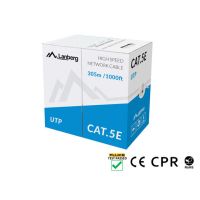 Kabel LAN UTP kat.5E 305m drut CU szary CPR + FLUKE PASSED LANBERG | LCU5-11CU-0305-S Lanberg