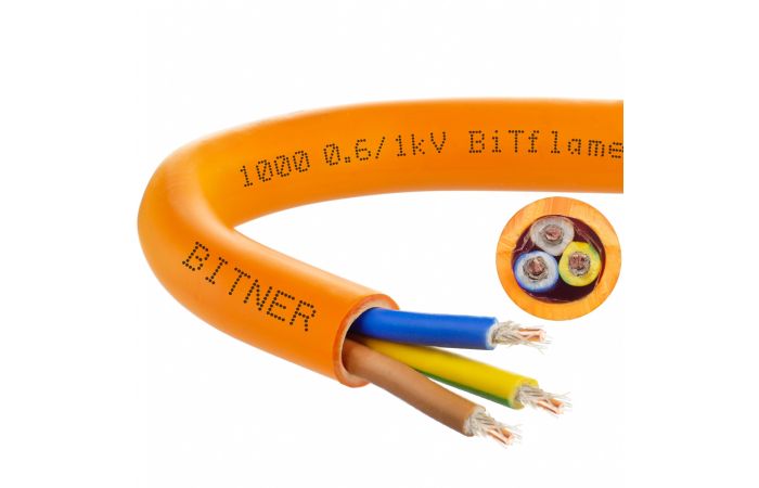 Kabel bezhalogenowy BITFLAME 1000 FE180/E90 3x1,5 0,6/1kV BĘBEN | B62686 Bitner