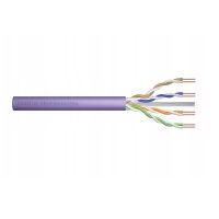 Kabel teleinformatyczny U/UTP kat.6 DIGITUS LSOH Dca filoetowy /karton 305m/ KRĄŻEK | DK-1614-VH-305 Assmann