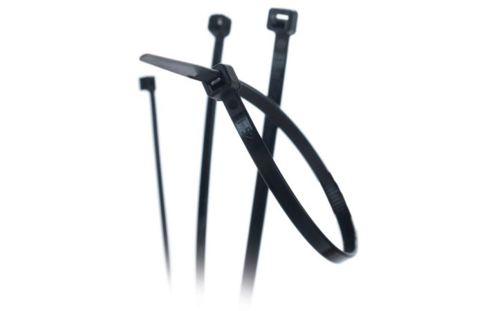 Opaska kablowa CV-200MW 203x2,5mm UV, czarna (100szt) | CV-200MW Trytyt