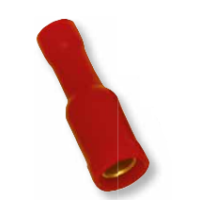 Izolowane gniazdo wtykowe, miedź cynowana, czerwone 1,5mm2, (d1=1,8mm, d2=4mm), PVC | PHA4 Tracon