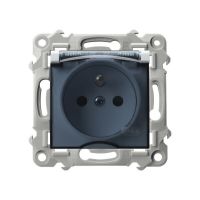 Gniazdo bryzgoszczelne z/u IP44 klapka dymna, biały, SZAFIR | GPH-1ZZ/m/00/d Ospel