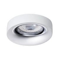 Oczko sufitowe ELNIS L W/C okrągły stop aluminium kolor biały/chrom 1XGx5,3/GU10 | 27806 Kanlux