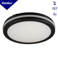 Plafon LED BENO ECO 40W CCT O B 3000/4000/6500K 3800 (WW)/4050 (NW)/3900 (CW)lm IP65 czarny | 38387 Kanlux