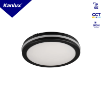 Plafon LED BENO ECO 20W CCT O B 3000/4000/6500K 1450 (WW)/1600 (NW)/1500 (CW)lm IP65 czarny | 38383 Kanlux