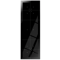 Panel dotykowy szklany, potrójny, 10 pól dotykowych, czarny | GP-424-B F&F
