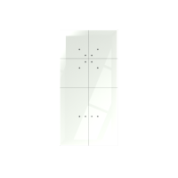 Panel dotykowy szklany, podwójny, 6 pól dotykowych, biały | GP-24-W F&F