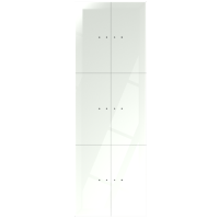 Panel dotykowy szklany, potrójny, 6 pól dotykowych, biały | GP-222-W F&F