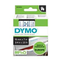 Taśma do drukarek DYMO D1-19mmx7m, niebieski/biały | S0720840 DYMO