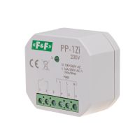 Przekaźnik elektromagnetyczny, 1Z 16A, montaż podtynkowy U=100-265V AC,styk:1Z 16A (160A/20ms) | PP-1Z-LED-230V F&F