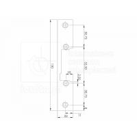 Płaskownik montażowy 130mm, inox YFP130SS YOTOGI | YFP130SS Volta Spółka