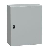 Obudowa wisząca Spacial S3D drzwi gładkie z pł. mont. 600x500x250 (WxSxG) IP66 IK10 RAL7035, Special | NSYS3D6525P Schneider Electric