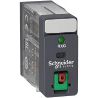 Przekaźnik interfejsowy z przyciskiem test LED 2C/O 5A, 24V AC Zelio Relay | RXG22B7 Schneider Electric