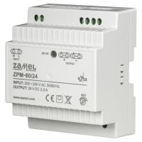 Zasilacz impulsowy 60W 24V TH35 | EXT10000211 Zamel