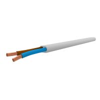 Przewód mieszkaniowy H03VVH2-F (OMYP) 2x0,75 300/300V biały KRĄŻEK | KAB10000991 Zamel