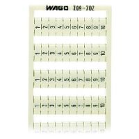 Ramka z oznacznikami WSB nadruk pionowo, tabliczki WSB 4mm, 1-10, biały (arkusz) | 209-702 Wago