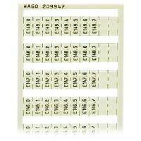 Ramka z oznacznikami WSB, jako karta, biały (arkusz) | 209-947 Wago