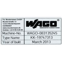 Tabliczki znamionowe 70x33mm, srebrne | 210-802 Wago