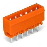 Wtyk THT 1.0x1.0mm solder pin konstrukcja prosta, pomarańczowa | 231-334/001-000 Wago