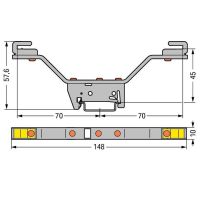 Wspornik szyny zbiorczej do szyn Cu 10mmx3mm, dwustronnie, konstrukcja kątowa | 790-311 Wago