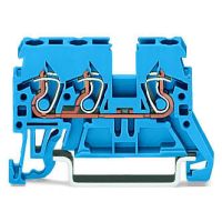 Złączka 3-przewodowa przelotowa 2,5mm?, niebieski | 870-684 Wago