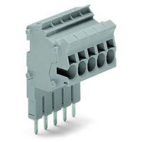 Wielowtyk modularny do montażu zatrzaskowego do otworów na mostek, szary | 2002-558 Wago