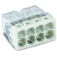Złączka 8-przewodowa 8x2,5mm2 do puszek instalacyjnych, przezr. z jasnoszarą pokrywą | 2273-208 Wago