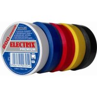 Taśma izolacyjna ELECTRIX 200 PREMIUM 19mmx18m, tęcza (5 szt.) | PE-200P18T-K019018 Anticor