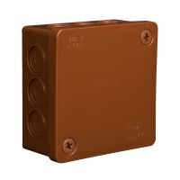 Puszka n/t 86x86x40mm IP55 12-wl 2wkr z osł. VP 023-02, brązowa | 61.132 Elektro-Plast Opatówek