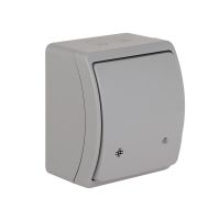 Łącznik krzyżowy podświetlany n/t IP44 VW 154-53, Koala, szary | 61.338 Elektro-Plast Opatówek