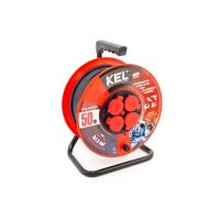 Przedłużacz bębnowy PROFESSIONAL LINE, 4x2p+Z, IP44 16A H05RR-F 3x1,5, 50m, czarny | W-97057 Plastrol